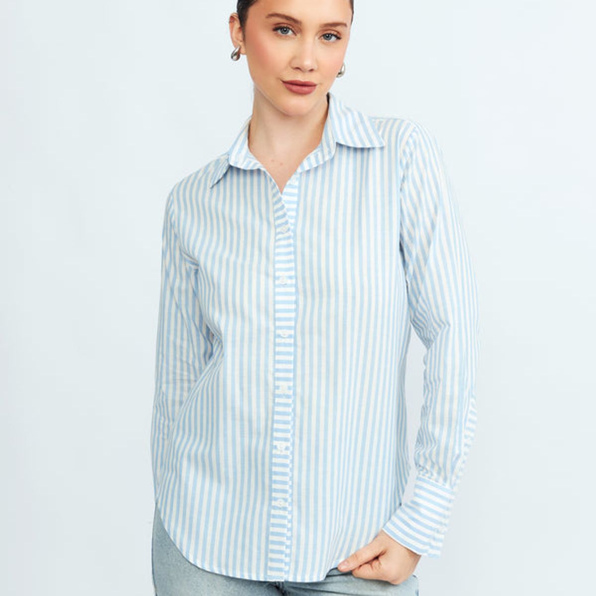 BANATY - BLUSA FERNANDA A RAYAS MANGA LARGA MUJER BANATY