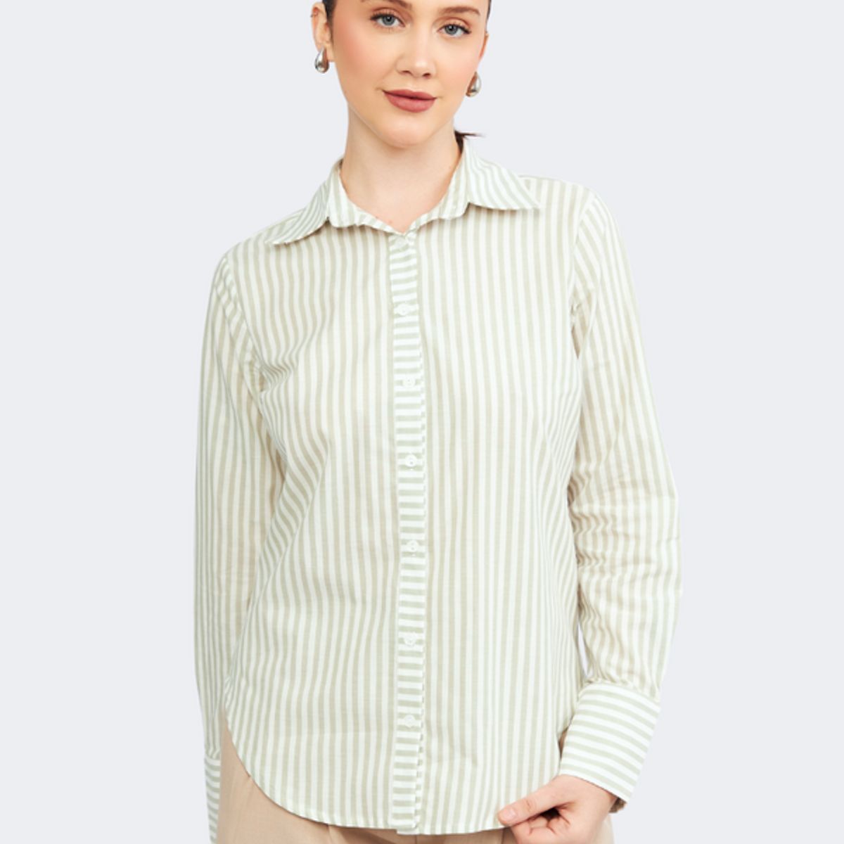 BANATY - BLUSA FERNANDA A RAYAS MANGA LARGA MUJER BANATY