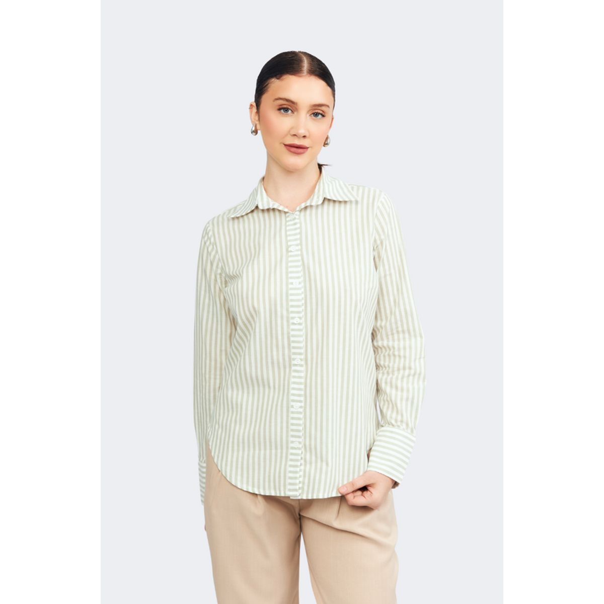BANATY - BLUSA FERNANDA A RAYAS MANGA LARGA MUJER BANATY