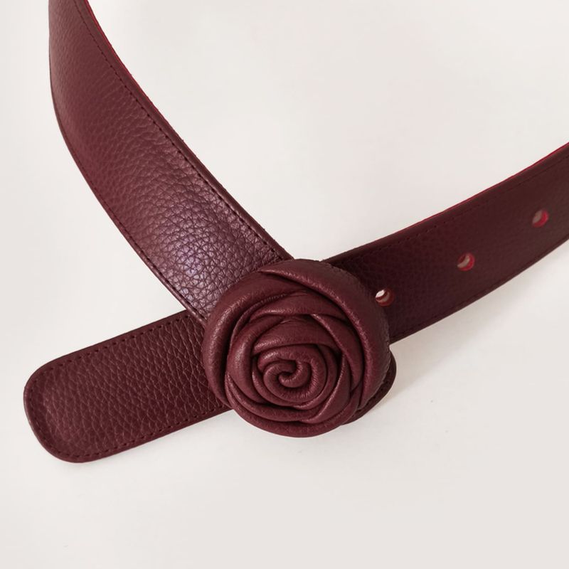 IRISABA - CINTURÓN  DE CUERO IRISABA PARA MUJER ROSSETTA VINO