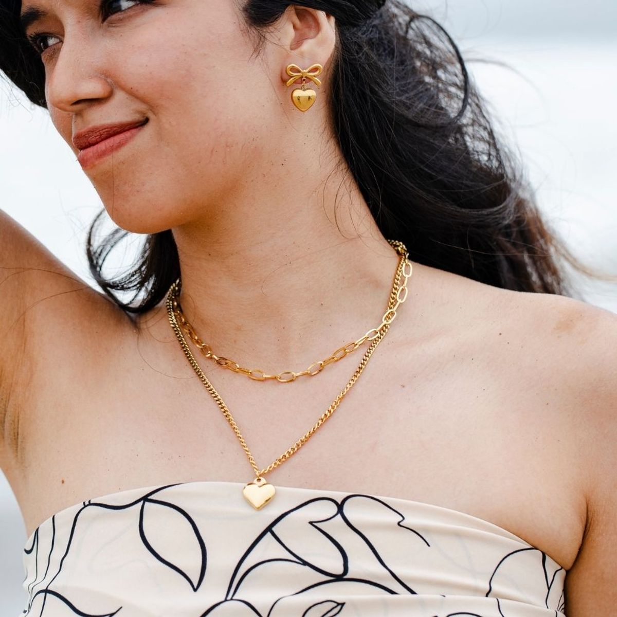 GENERICO - Collar Doble Heart Waterproof