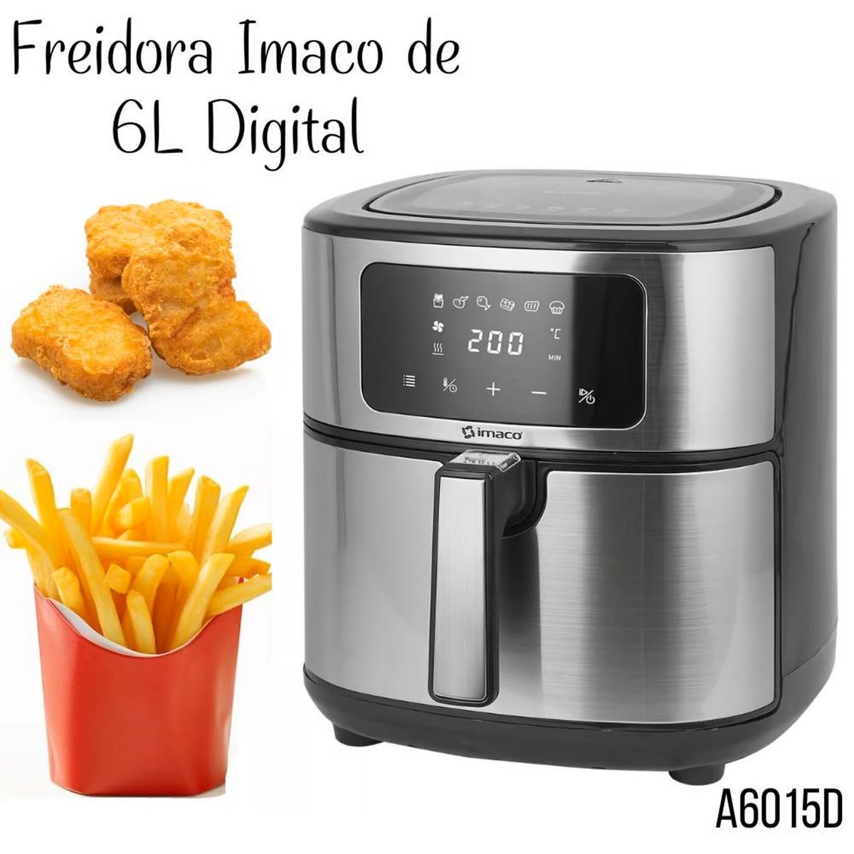 IMACO - FREIDORA DE AIRE IMACO AF6015D 6L DIGITAL TURBO