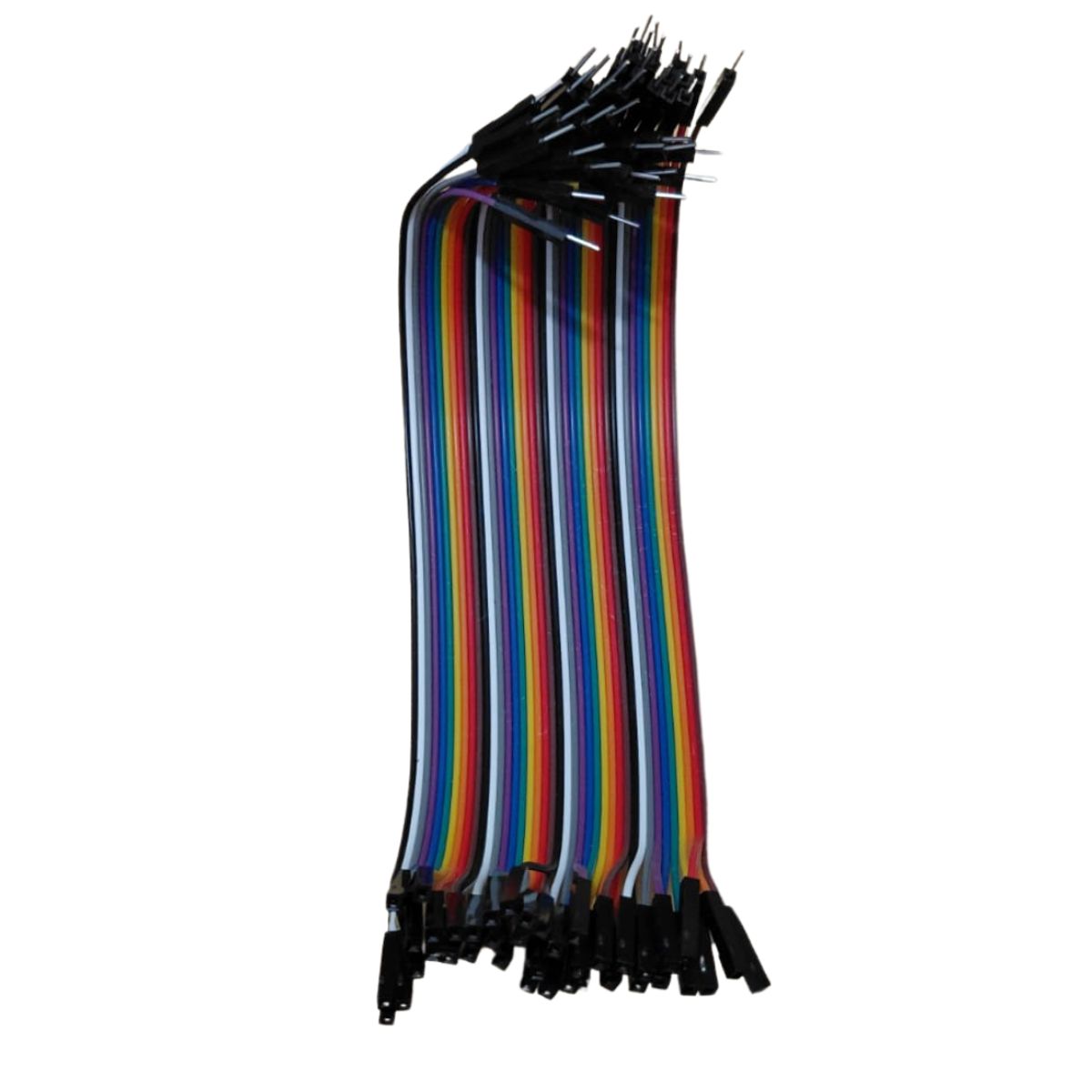 GENERICO - Cable Dupont 40 Pines Macho a Hembra Arcoiris 20 cm