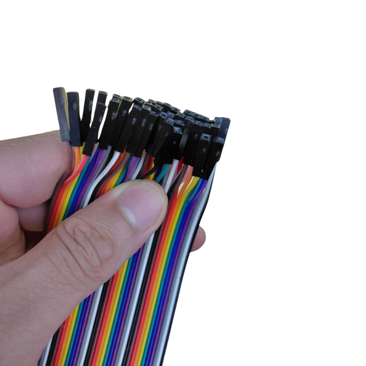 GENERICO - Cable Dupont 40 Pines Macho a Hembra Arcoiris 20 cm