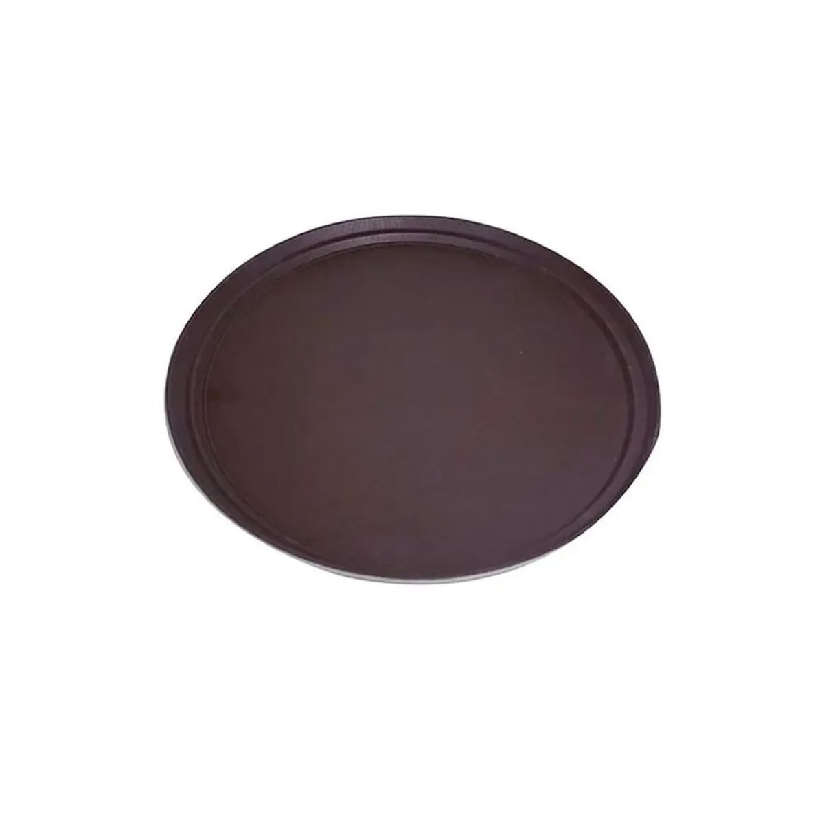 GENERICO - Azafate Antidesliz.Redondo Marrón 28 cm