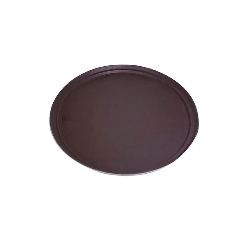 GENERICO - Azafate Antidesliz.Redondo Marrón 28 cm