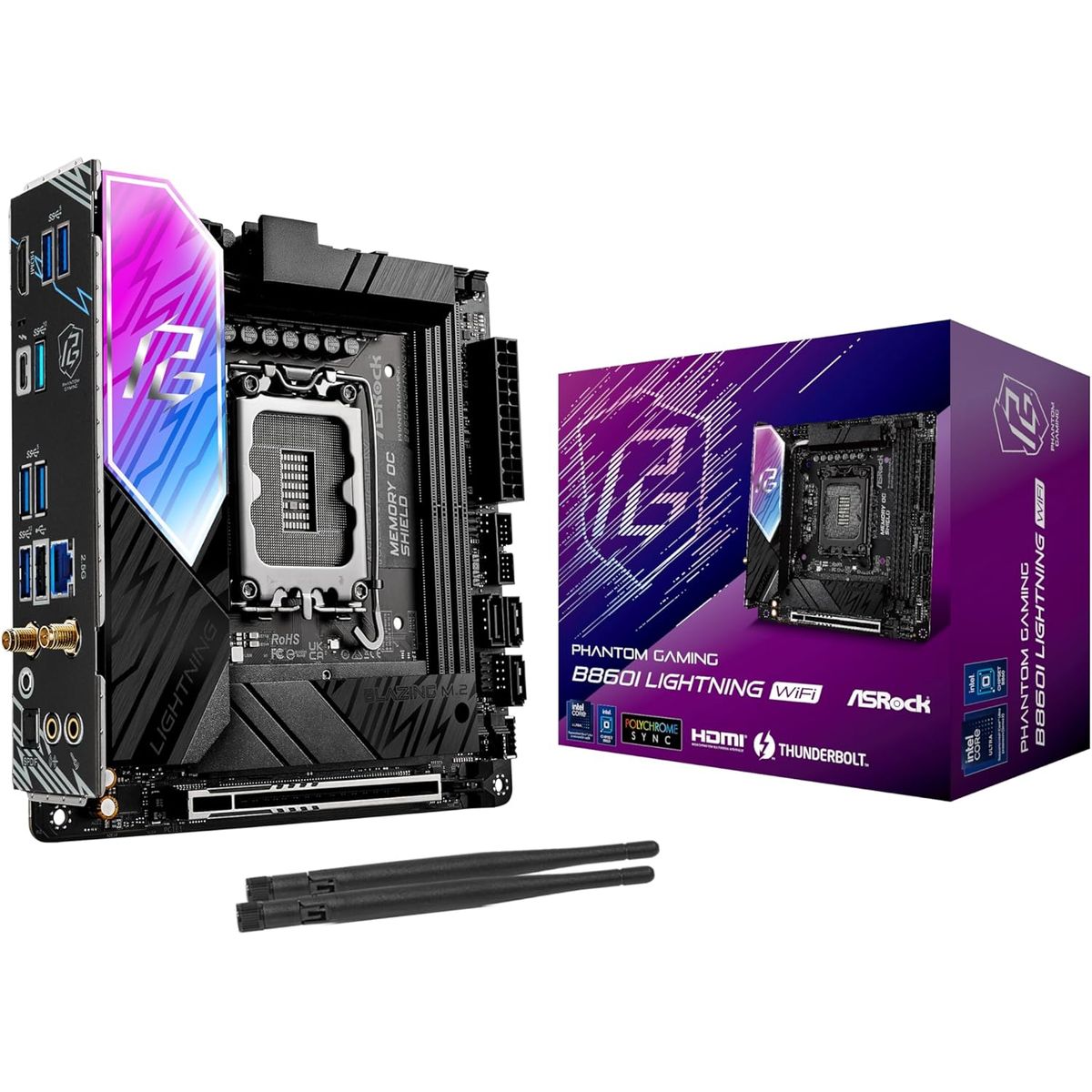 ASROCK - Motherboard ASRock Phantom Gaming B860I Lightning WiFi 6E MiniITX