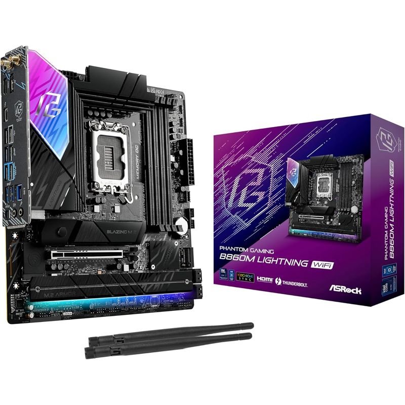ASROCK - Motherboard ASROCK B860M Lightning WiFi Intel B860 LGA 1851 Micro ATX