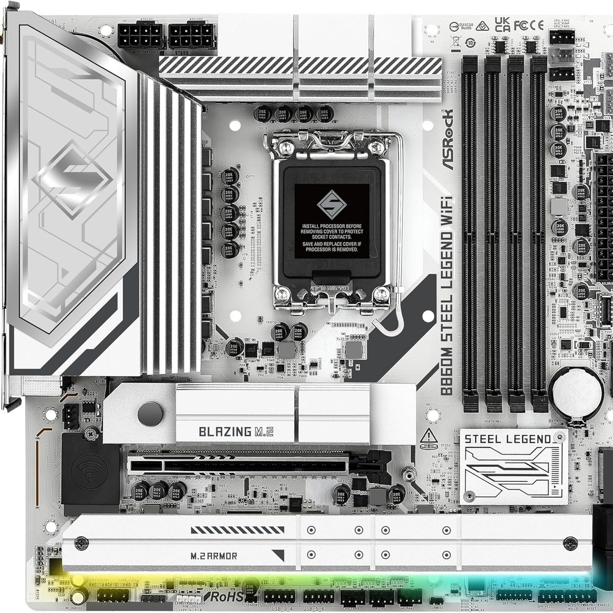 ASROCK - Motherboard ASROCK B860M Steel Legend WiFi Intel B860 LGA1851 MicroATX
