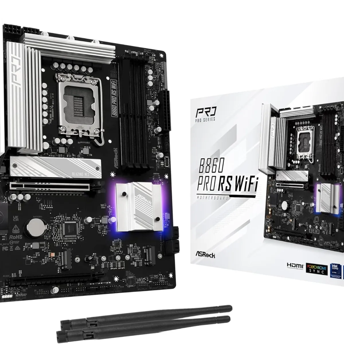 ASROCK - Motherboard ASROCK B860 Pro RS WiFi Intel B860 LGA 1851 ATX