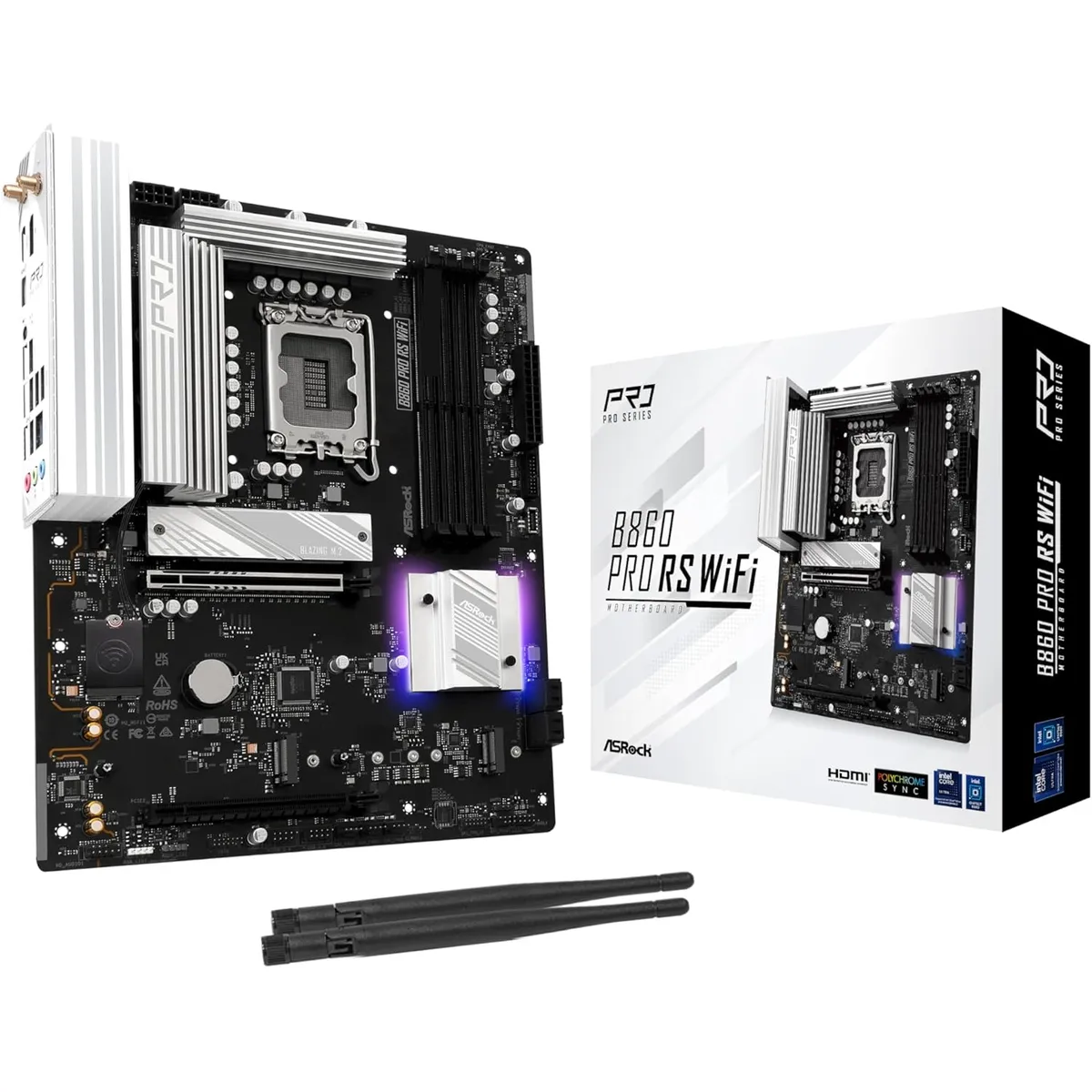 ASROCK - Motherboard ASROCK B860 Pro RS WiFi Intel B860 LGA 1851 ATX
