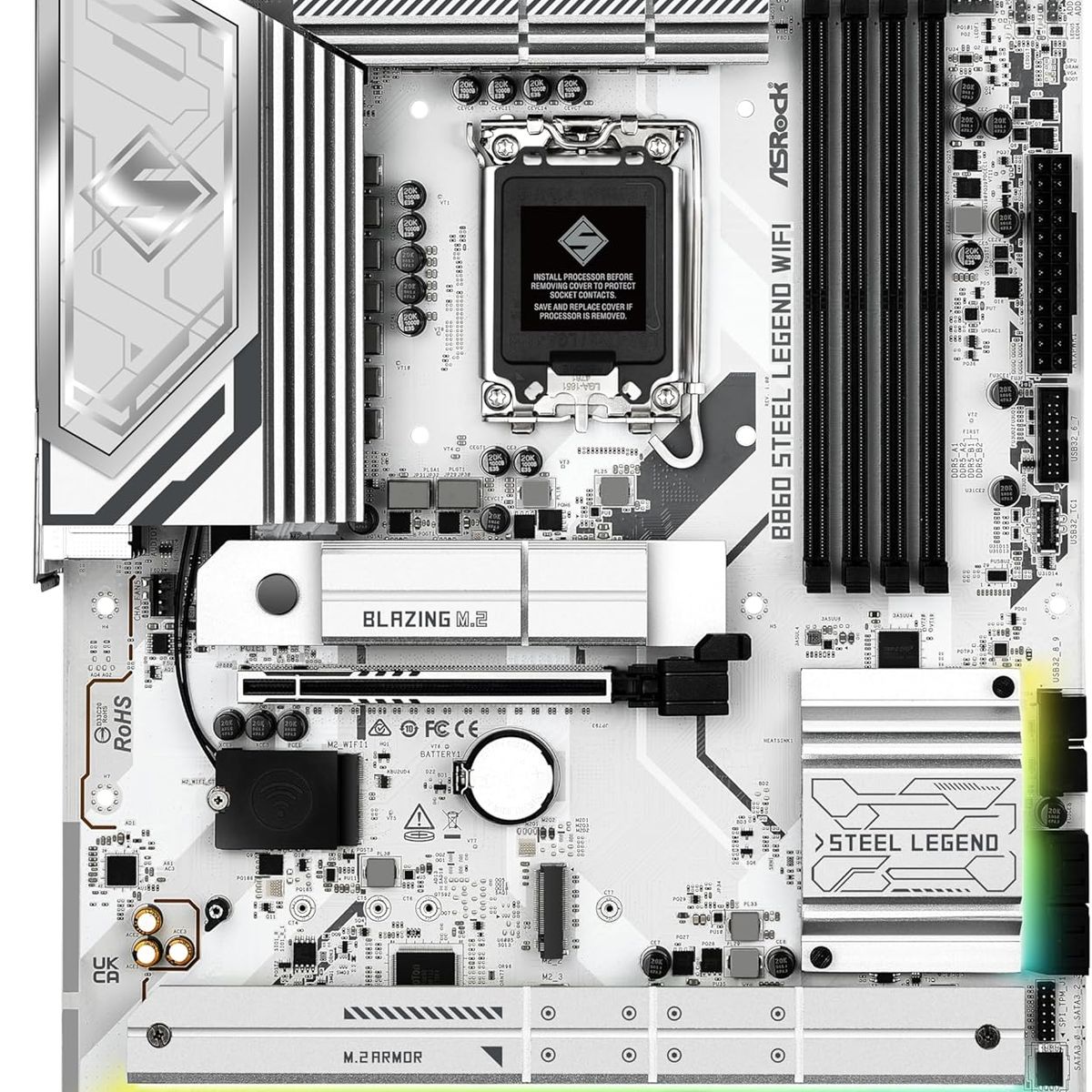ASROCK - Motherboard ASROCK B860 Steel Legend WiFi Intel B860 LGA 1851 ATX