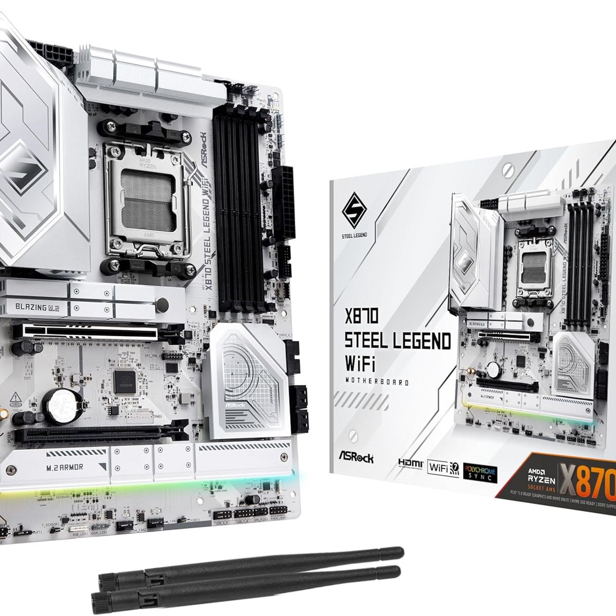 ASROCK - Motherboard ASROCK X870 Steel Legend WiFi AMD X870 AMD AM5 ATX