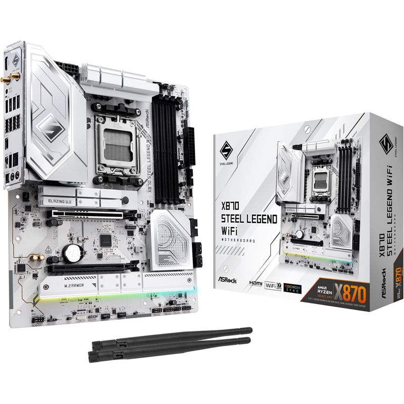 ASROCK - Motherboard ASROCK X870 Steel Legend WiFi AMD X870 AMD AM5 ATX