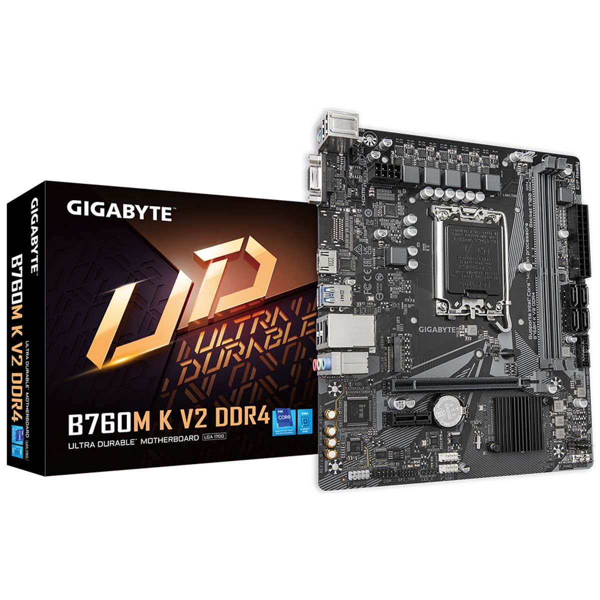 GIGABYTE - Motherboard Gigabyte B760M K V2 DDR4 Intel B760 LGA1700 mATX