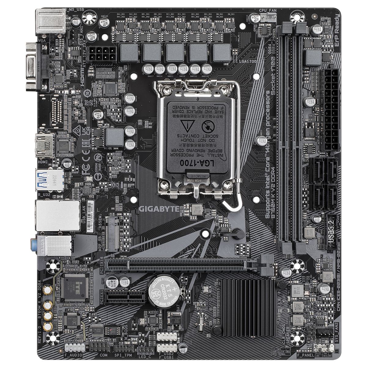 GIGABYTE - Motherboard Gigabyte B760M K V2 DDR4 Intel B760 LGA1700 mATX