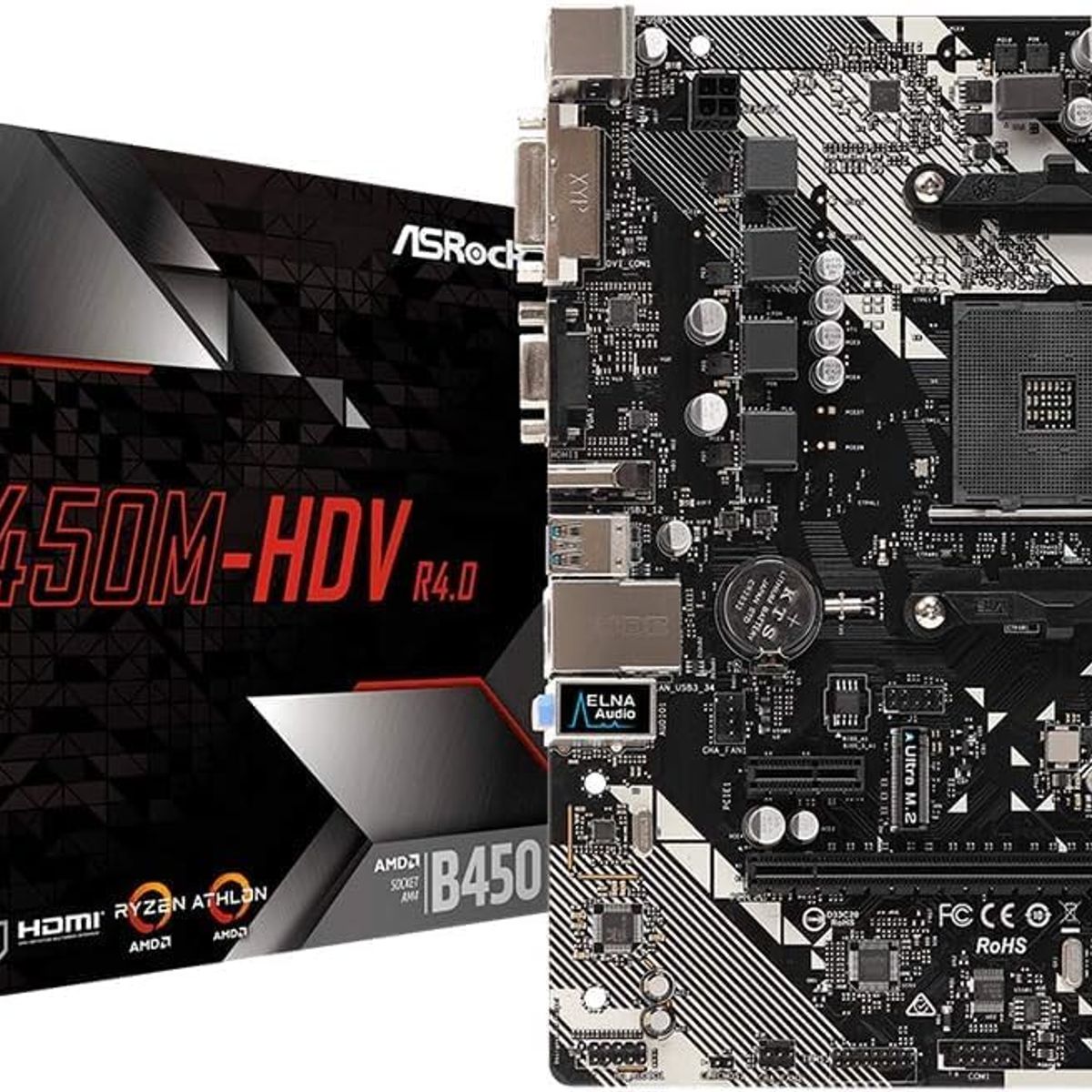 ASROCK - Motherboard ASROCK B450M-HDV R4 0 AMD B450 AMD AM4 mATX
