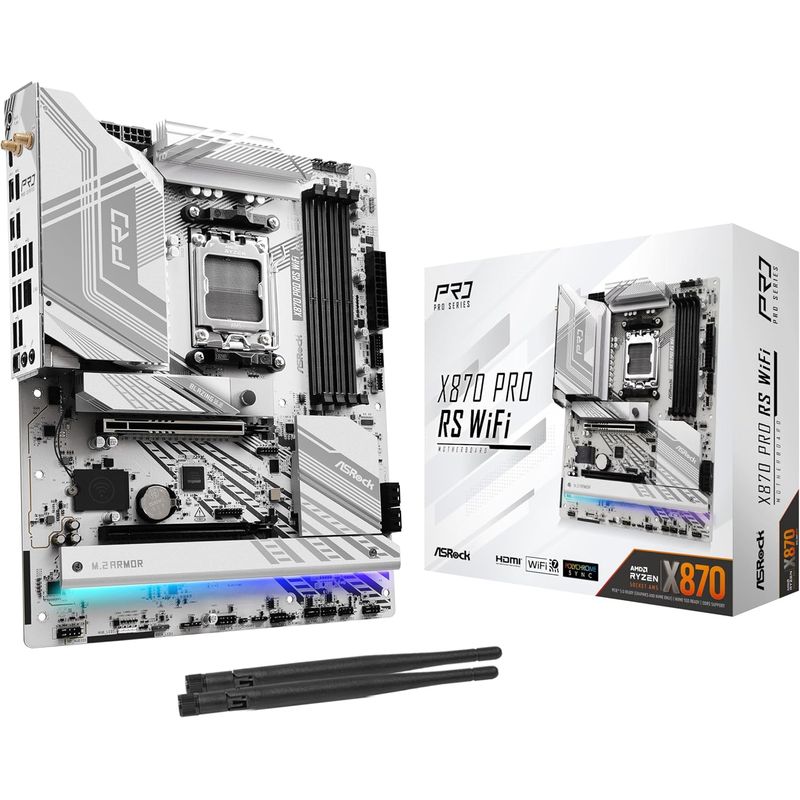 ASROCK - Motherboard ASROCK X870 Pro RS WiFi AMD X870 AMD AM5 ATX