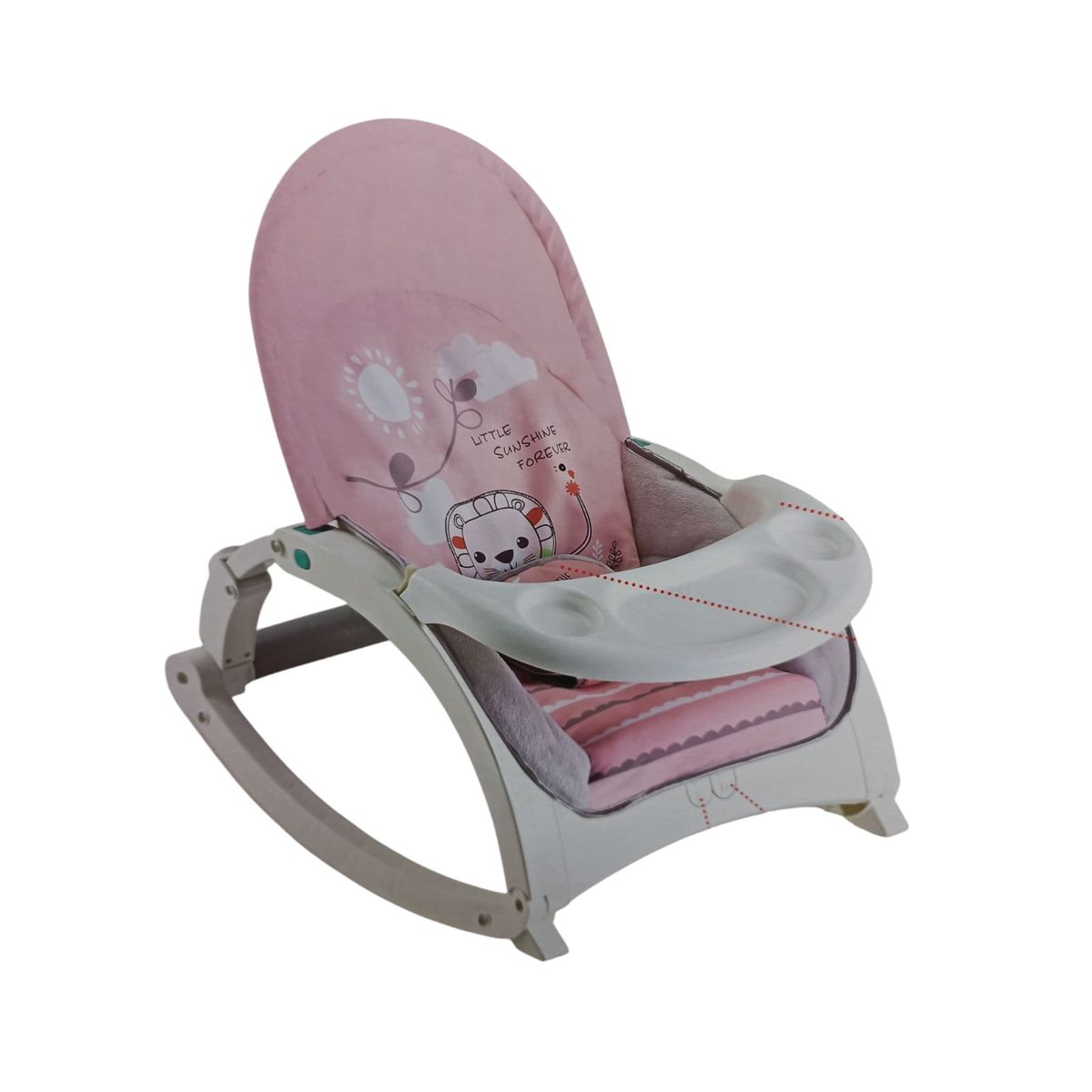 PIUBELLO - MECEDORA MUSICAL PIUBELLO 2 EN 1 ROSA