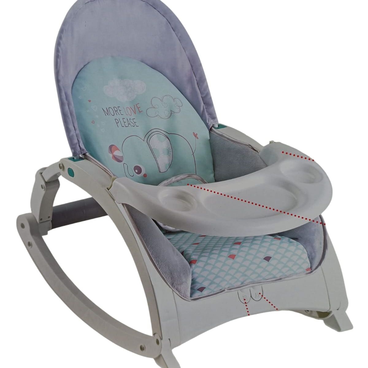 PIUBELLO - MECEDORA MUSICAL PIUBELLO 2 EN 1 GRIS