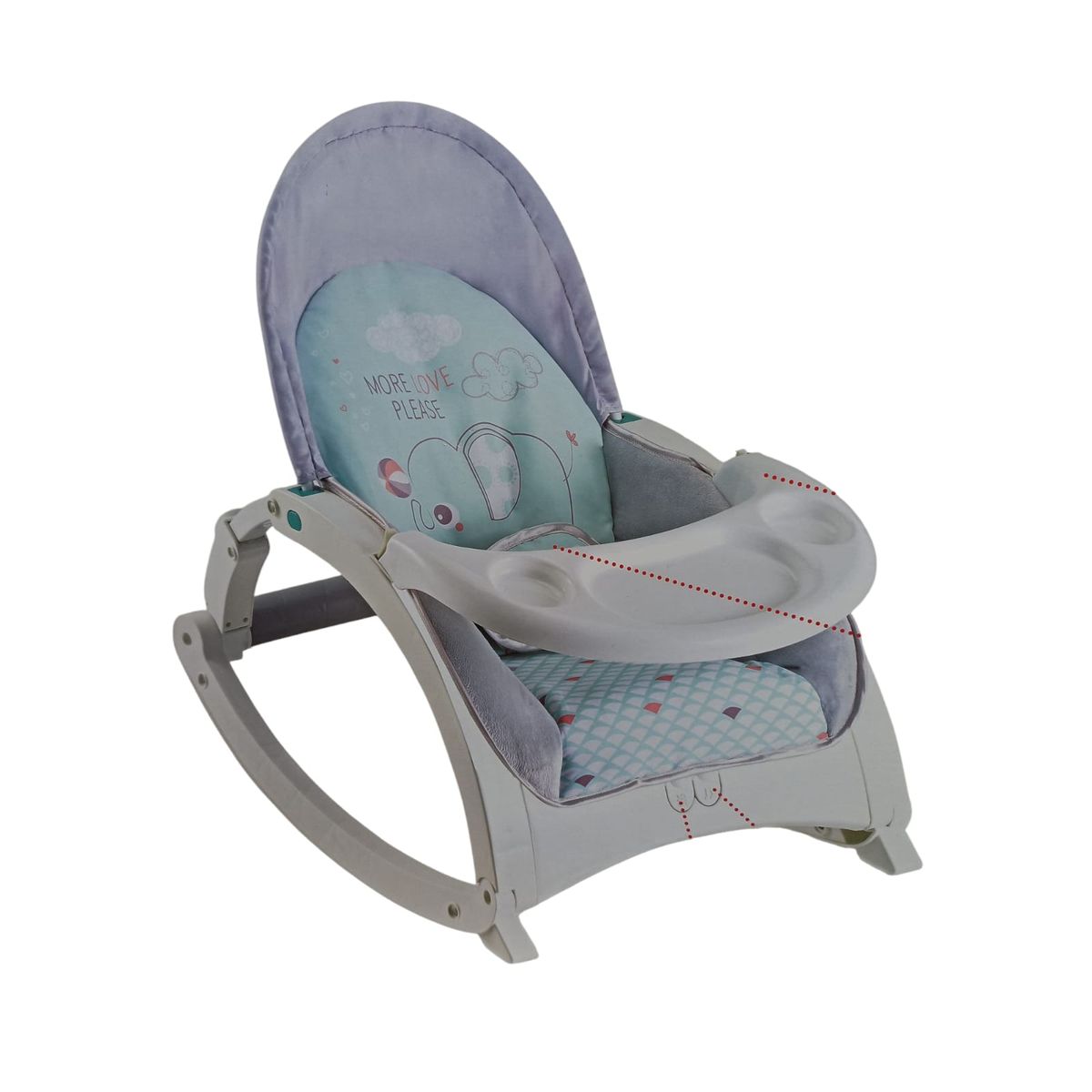 PIUBELLO - MECEDORA MUSICAL PIUBELLO 2 EN 1 GRIS
