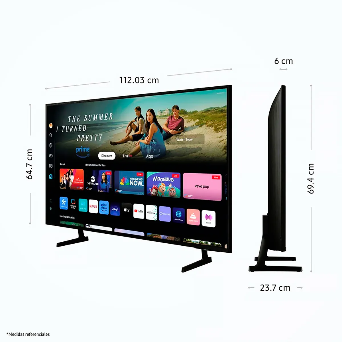 SAMSUNG - Televisor Samsung 50 Pulg. Crystal Smart TV Tizen UHD 4K UN50DU7000GXPE + Soundbar HW-C400