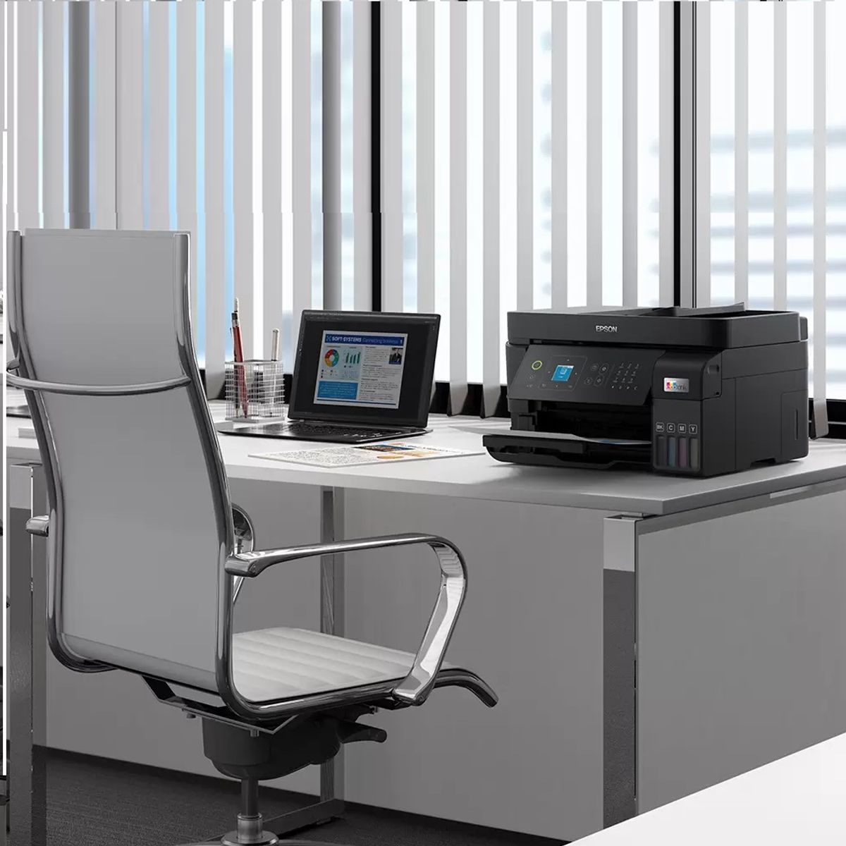 EPSON - Impresora Epson  EcoTank L5590 Multifuncional Fax USB LAN Wi-Fi