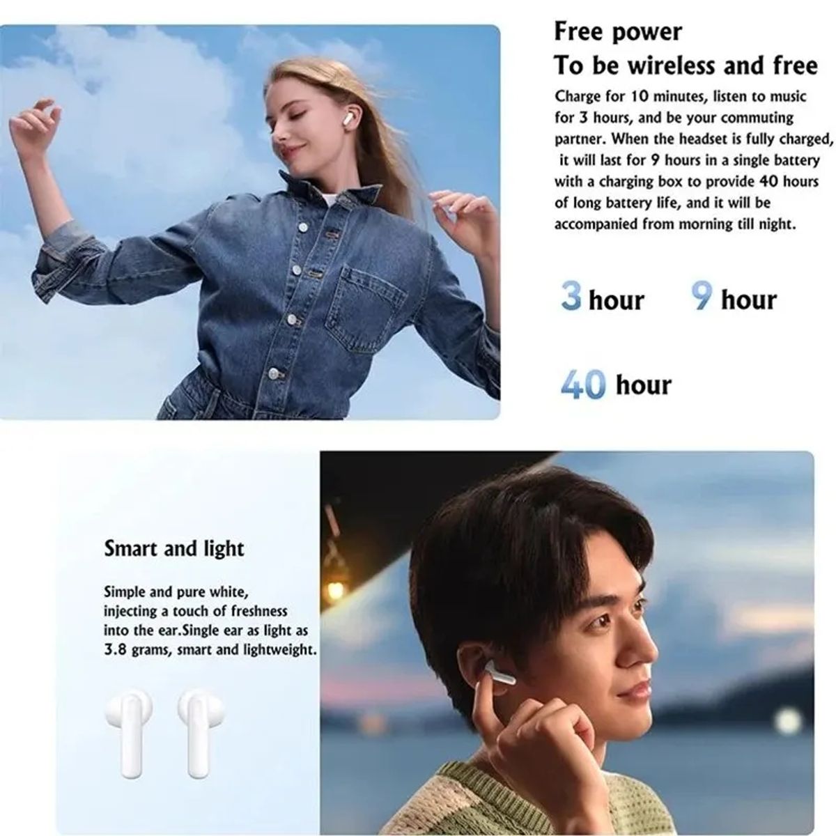 HUAWEI - Set 2 Audifonos Inalámbricos HUAWEI FreeBuds SE 2 Negro y Blanco