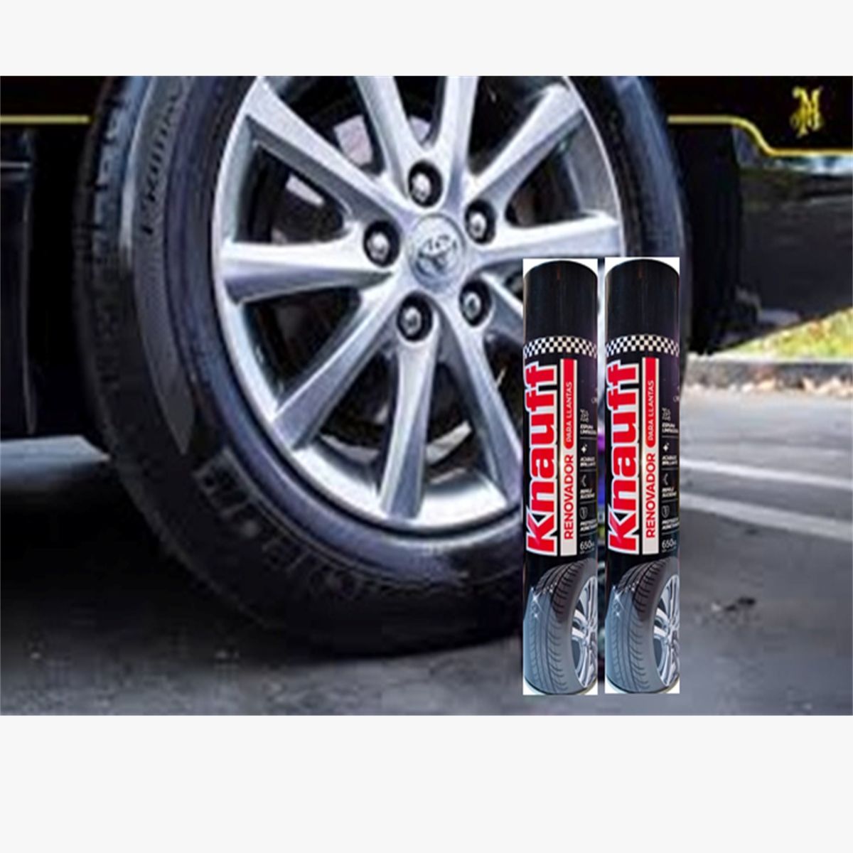 GENERICO - Silicona Renovador y Abrillantador De Llanta Knauff 650 ML