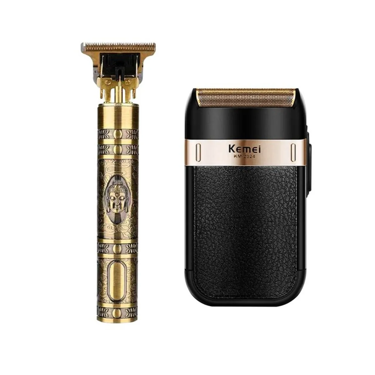 KEMEI - Afeitadora Hair Clipper + Razuradora Negra Kemei