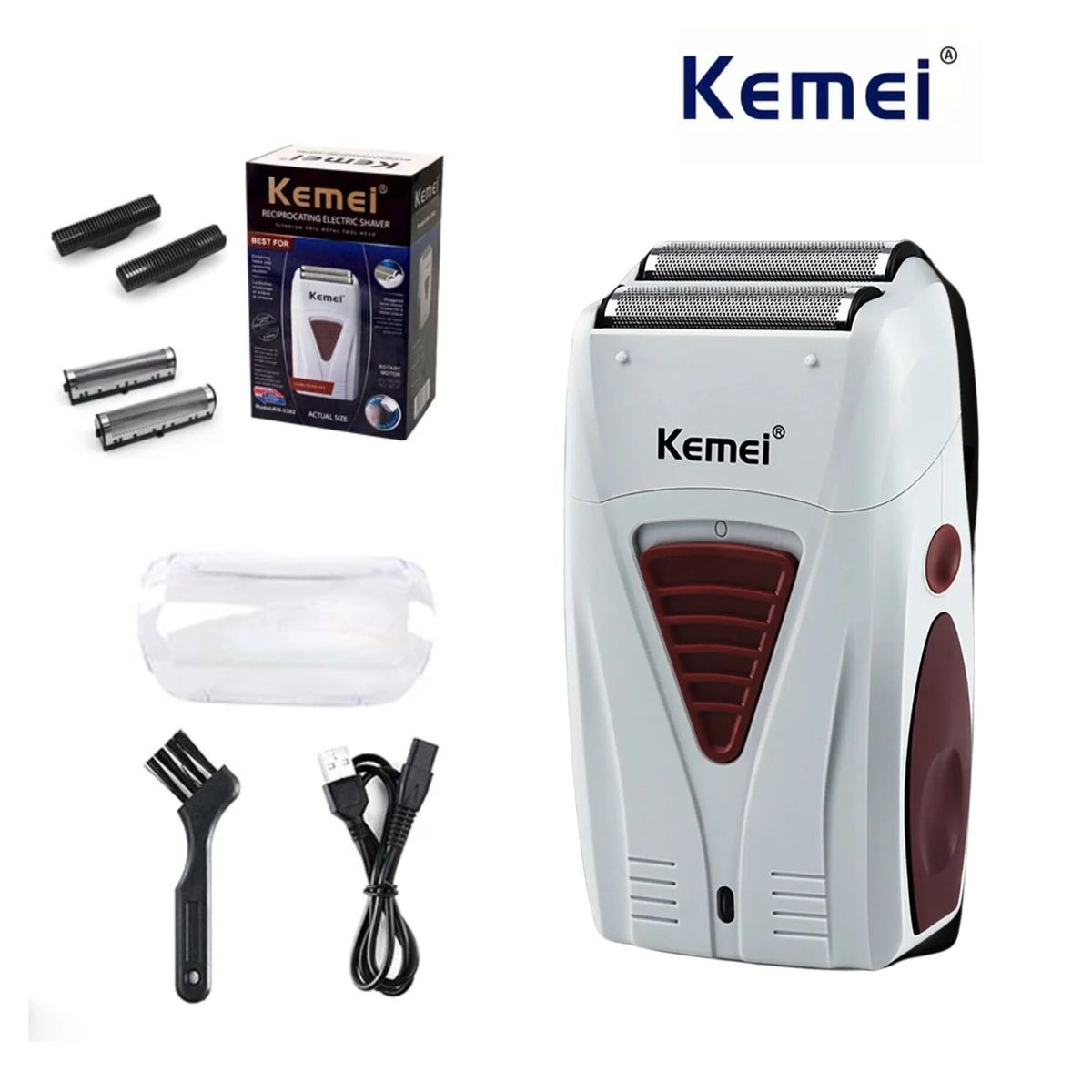 KEMEI - Máquina Afeitadora Eléctrica Para Hombres KEMEI 3382