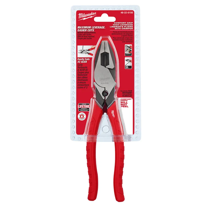 MILWAUKEE - Alicates de liniero de alto apalancamiento  9" Milwaukee 48-22-6100