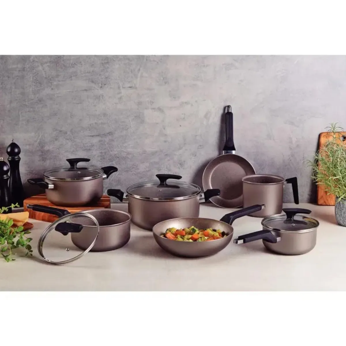 TRAMONTINA - Juego de Ollas Tramontina Milazzo x7 piezas -28599462