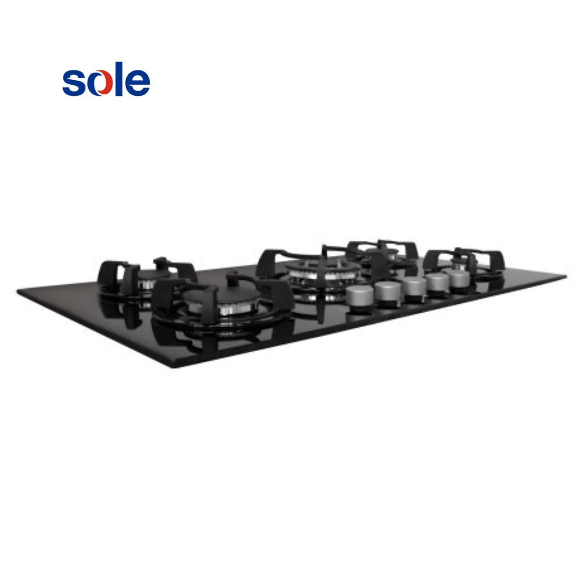SOLE - Cocina Empotrable Sole a Gas 5 Hornillas SOLCO033 Negro