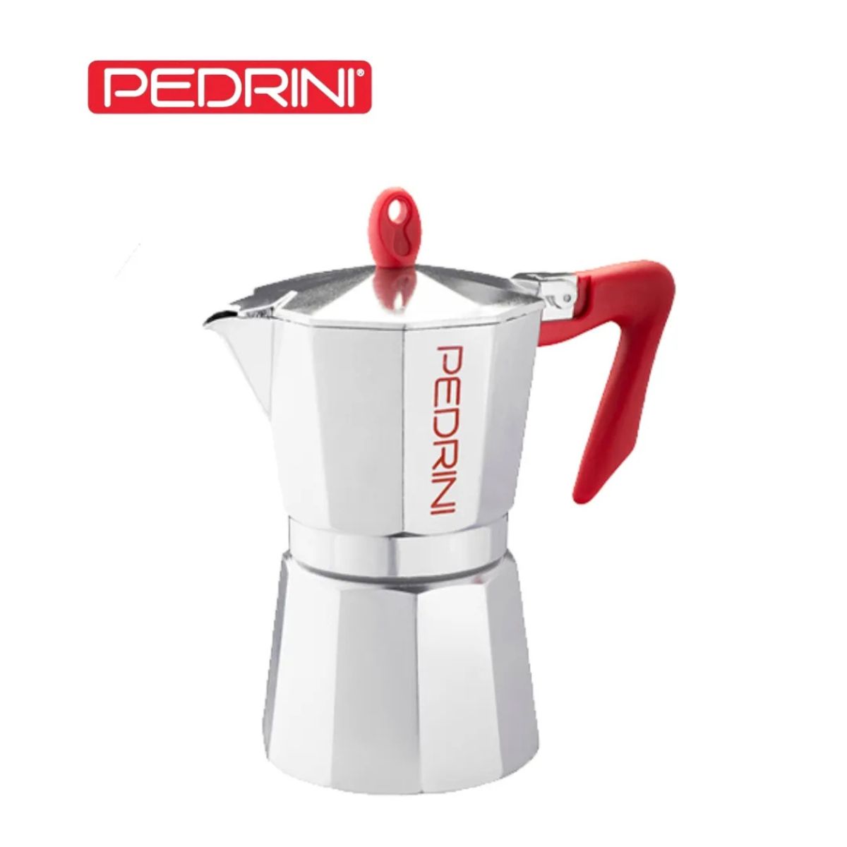 PEDRINI - Cafetera moka mango rojo 3 tz Pedrini