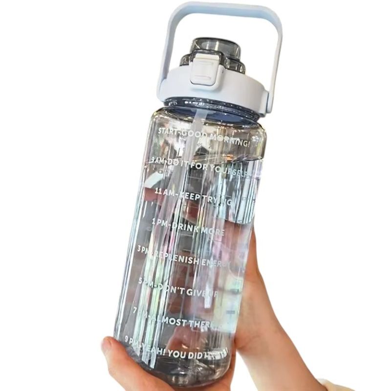 GENERICO - BOTELLA DE AGUA 2L MOTIVACIONAL CON SORBETE Y ASA CELESTE