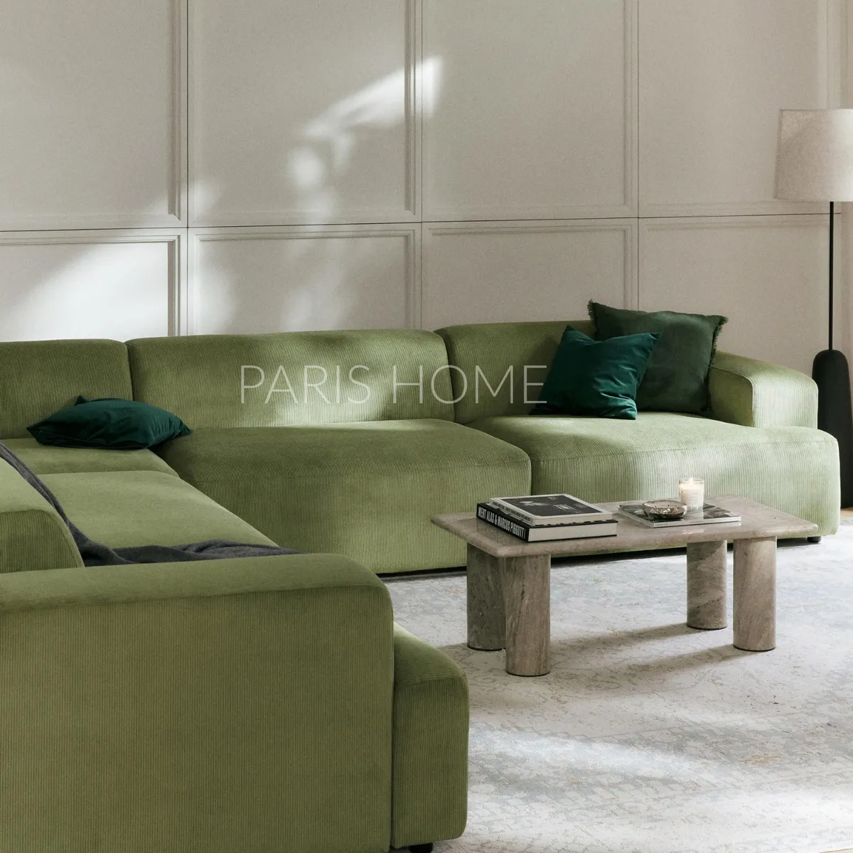 GENERICO - Seccional Rinconero Longhe Gala 4 Plazas Pana - Verde Oliva