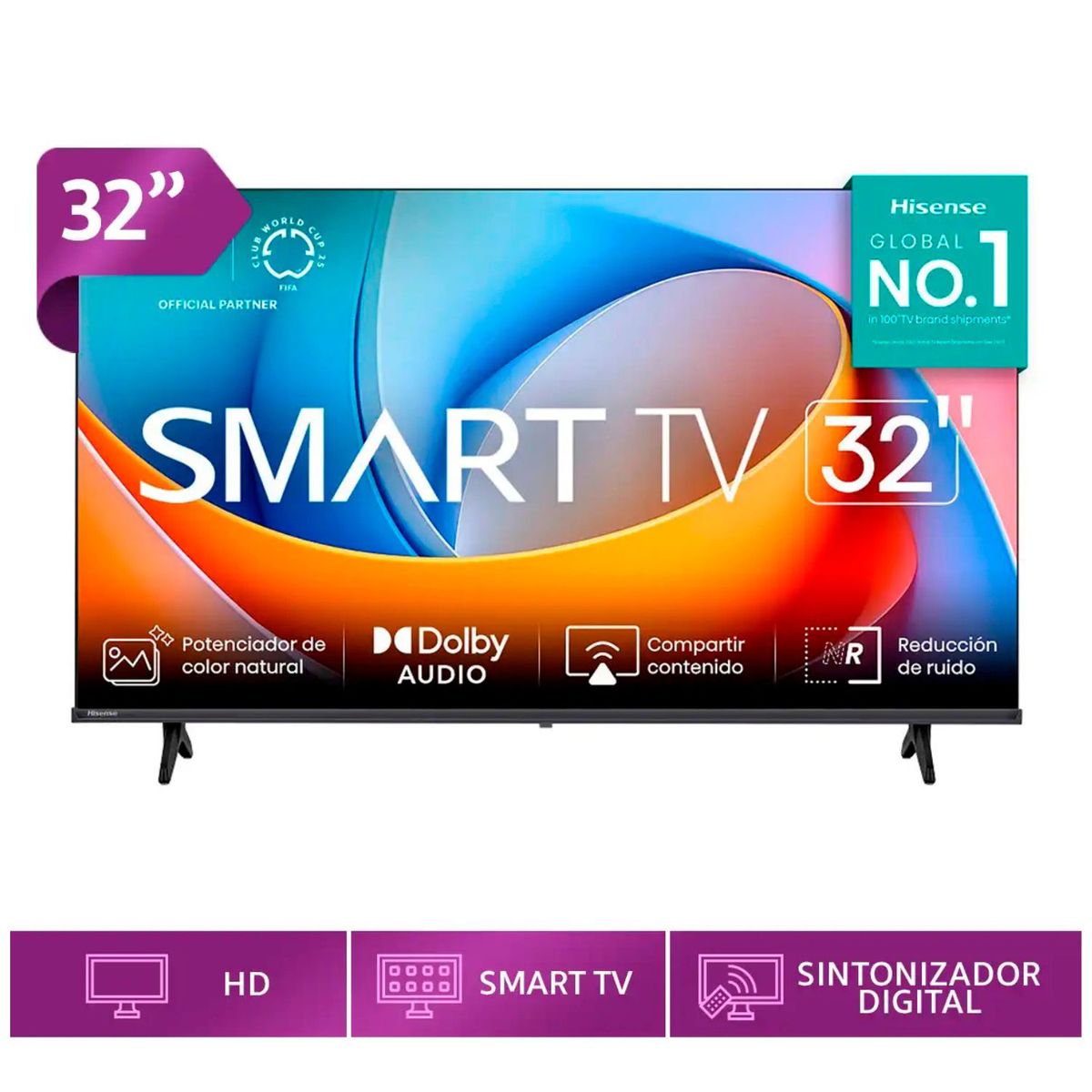 HISENSE - Televisor Smart HISENSE 32A4NV 32 Pulgadas HD con Control