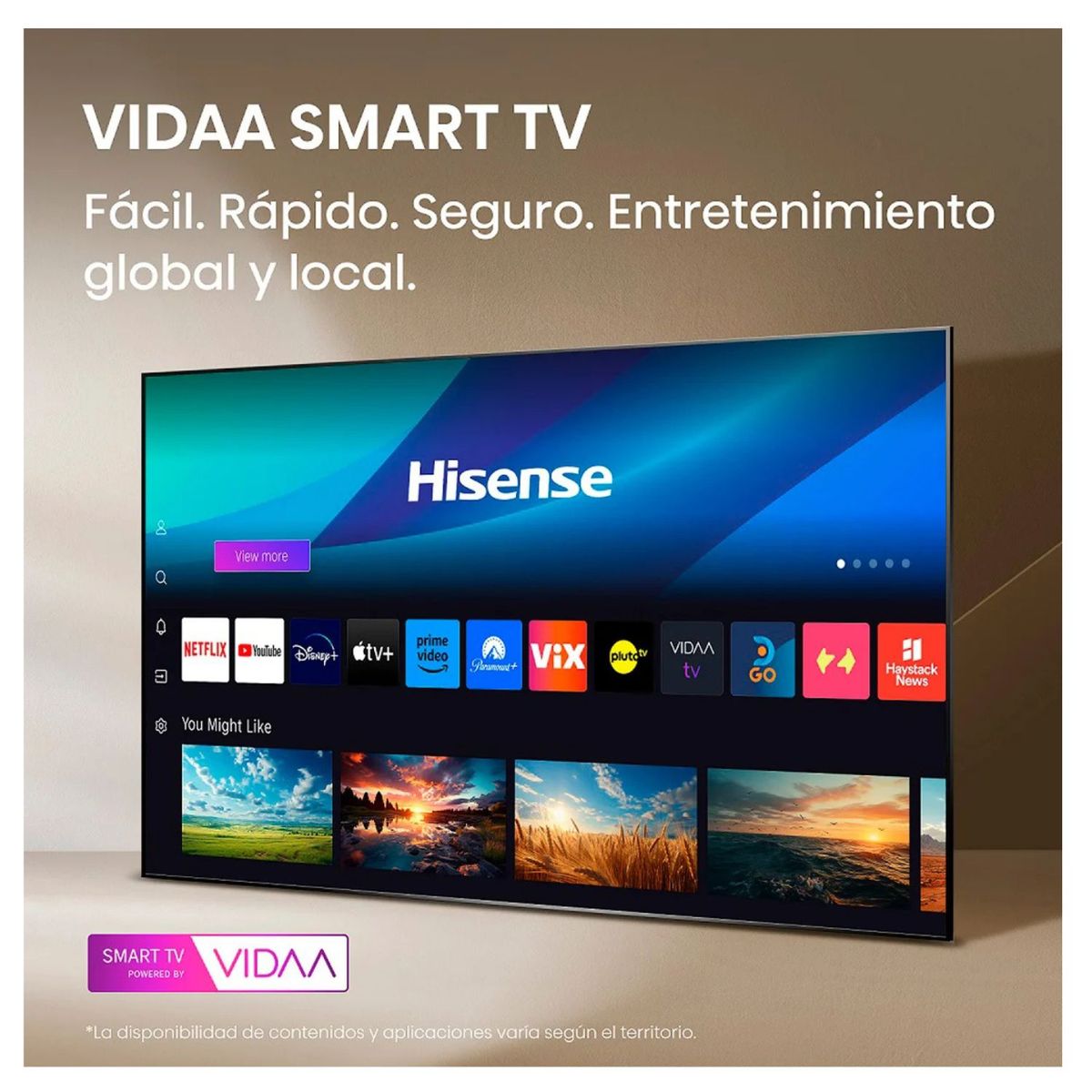 HISENSE - Televisor Smart HISENSE 32A4NV 32 Pulgadas HD con Control