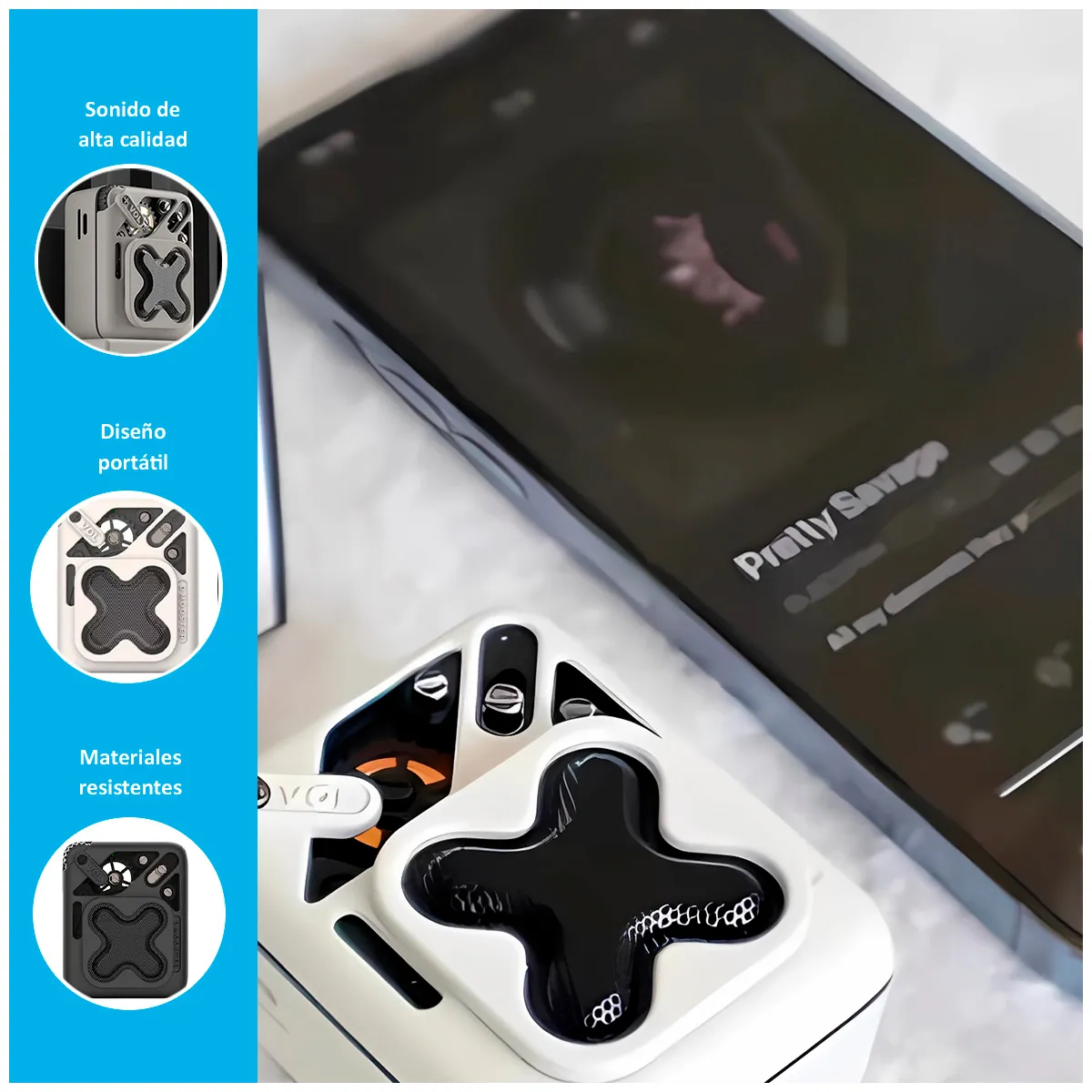 GENERICO - Mini Parlante Bluetooth D16 Dmooster Negro