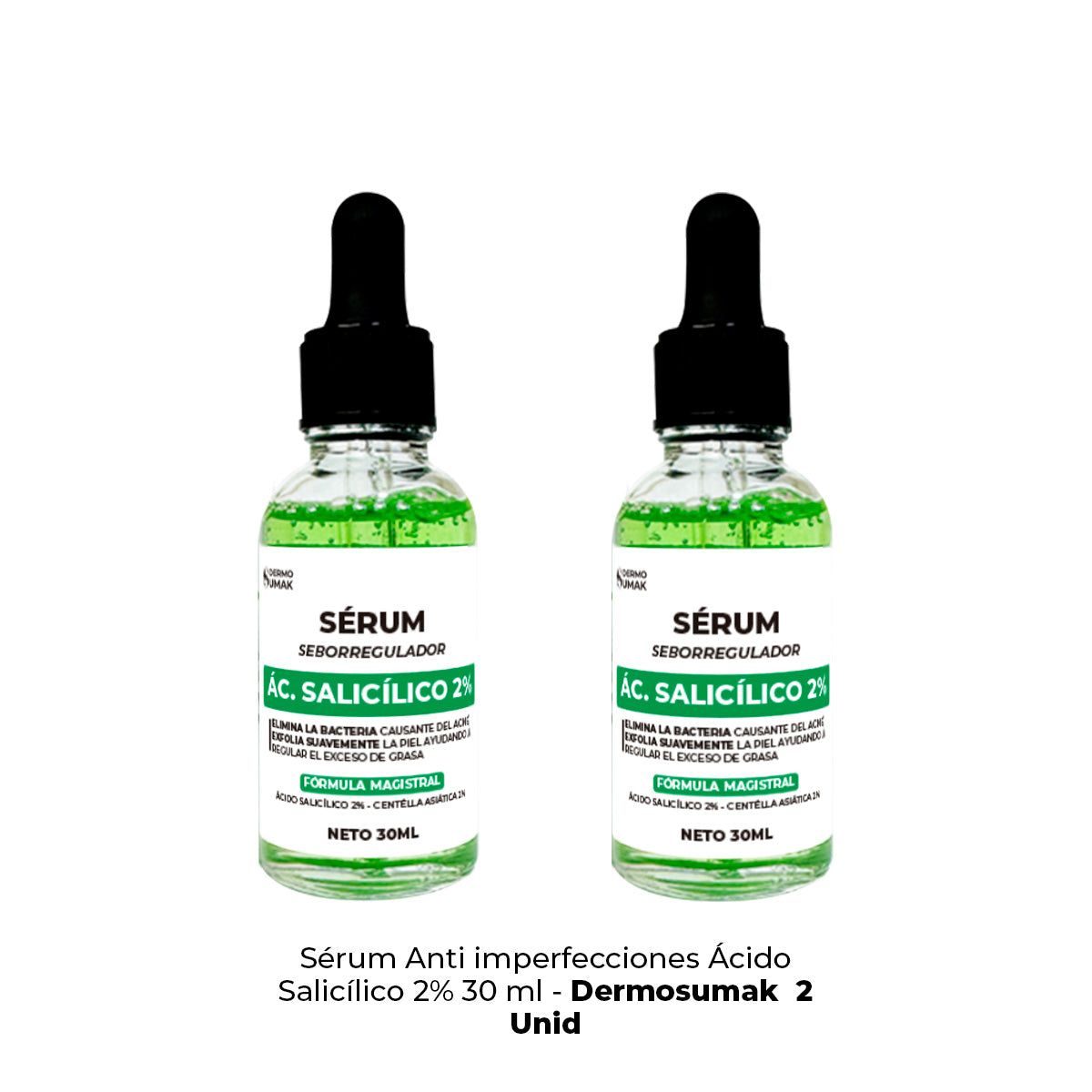 GENERICO - 2 Sérum Anti imperfecciones Ácido salicílico 2%- 30 ml Dermo Sumak