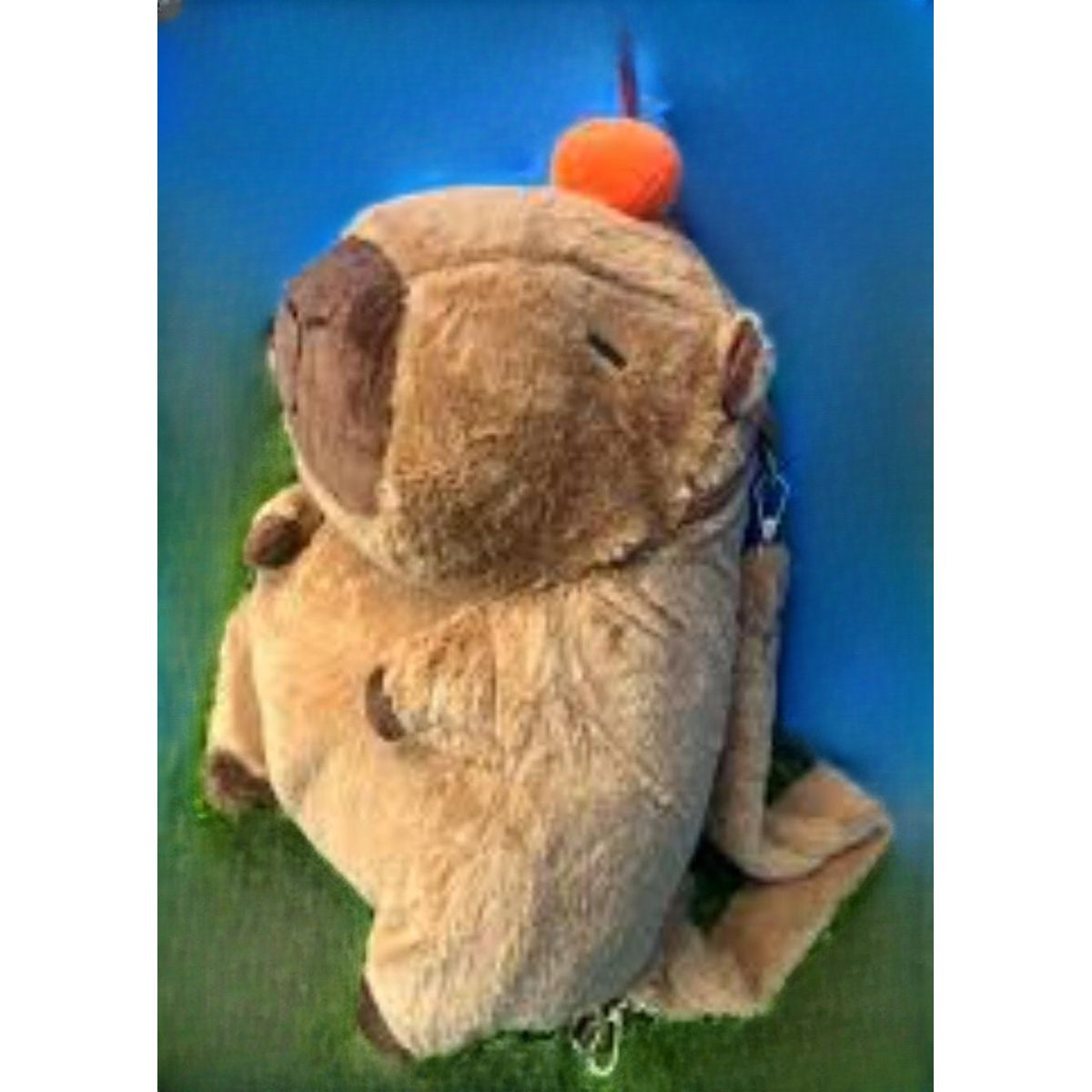 GENERICO - MOCHILA MORRAL BOLSO Y PELUCHE CAPIBARA 4 EN 1 HIPOALERGÉNICO 40CM