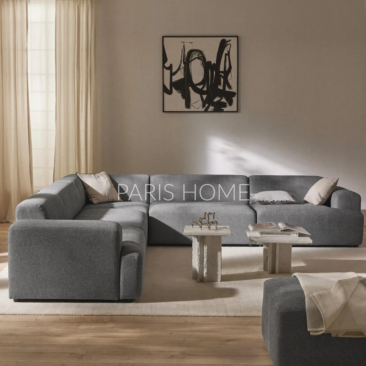 GENERICO - Seccional Rinconero Longhe Gala 4 Plazas Tejido - Gris