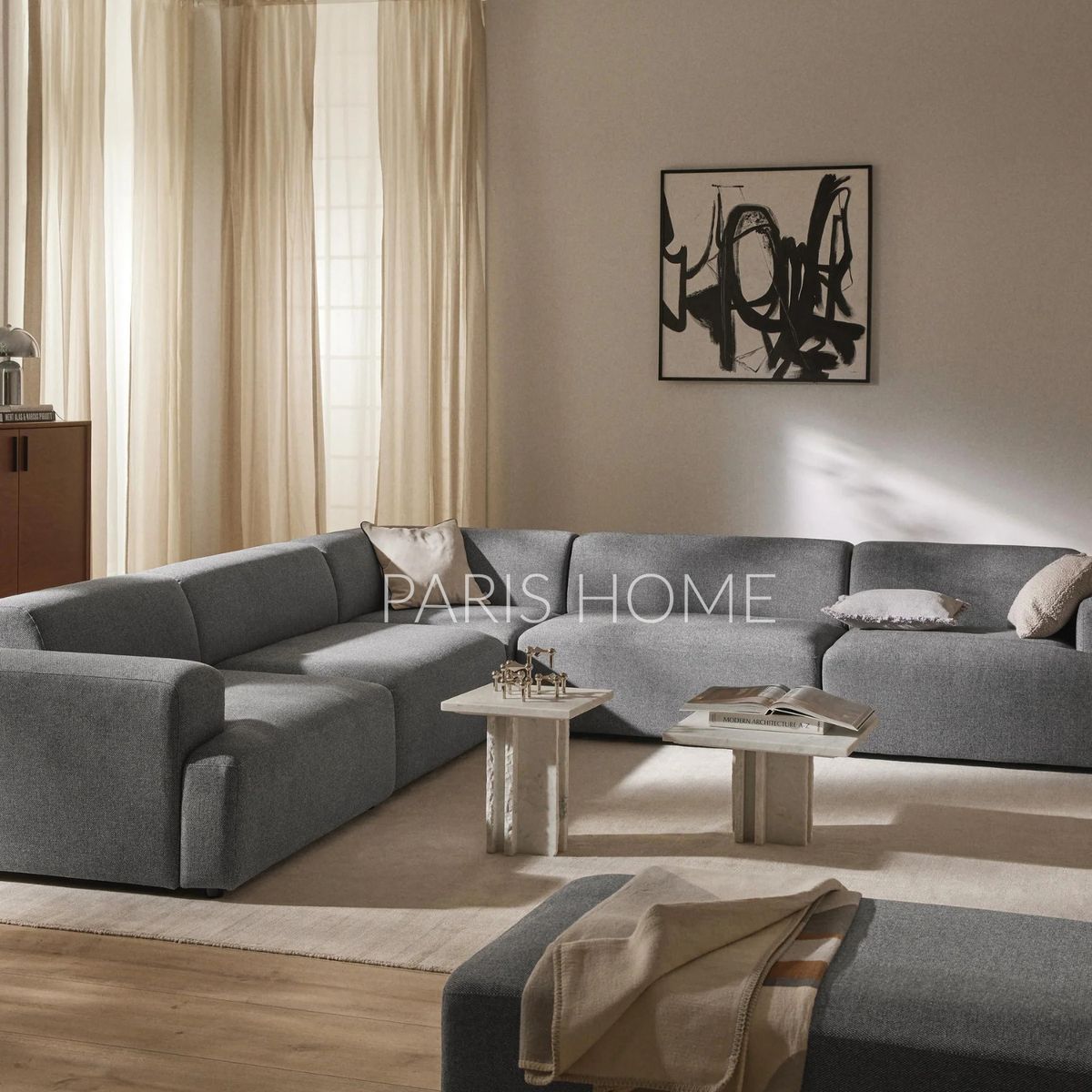 GENERICO - Seccional Rinconero Longhe Gala 4 Plazas Tejido - Gris