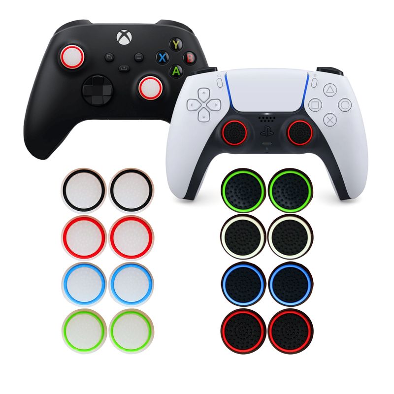 GENERICO - 2 PARES de GRIPS Color ALEATORIO para Mando PS3/PS4/PS5/Xbox