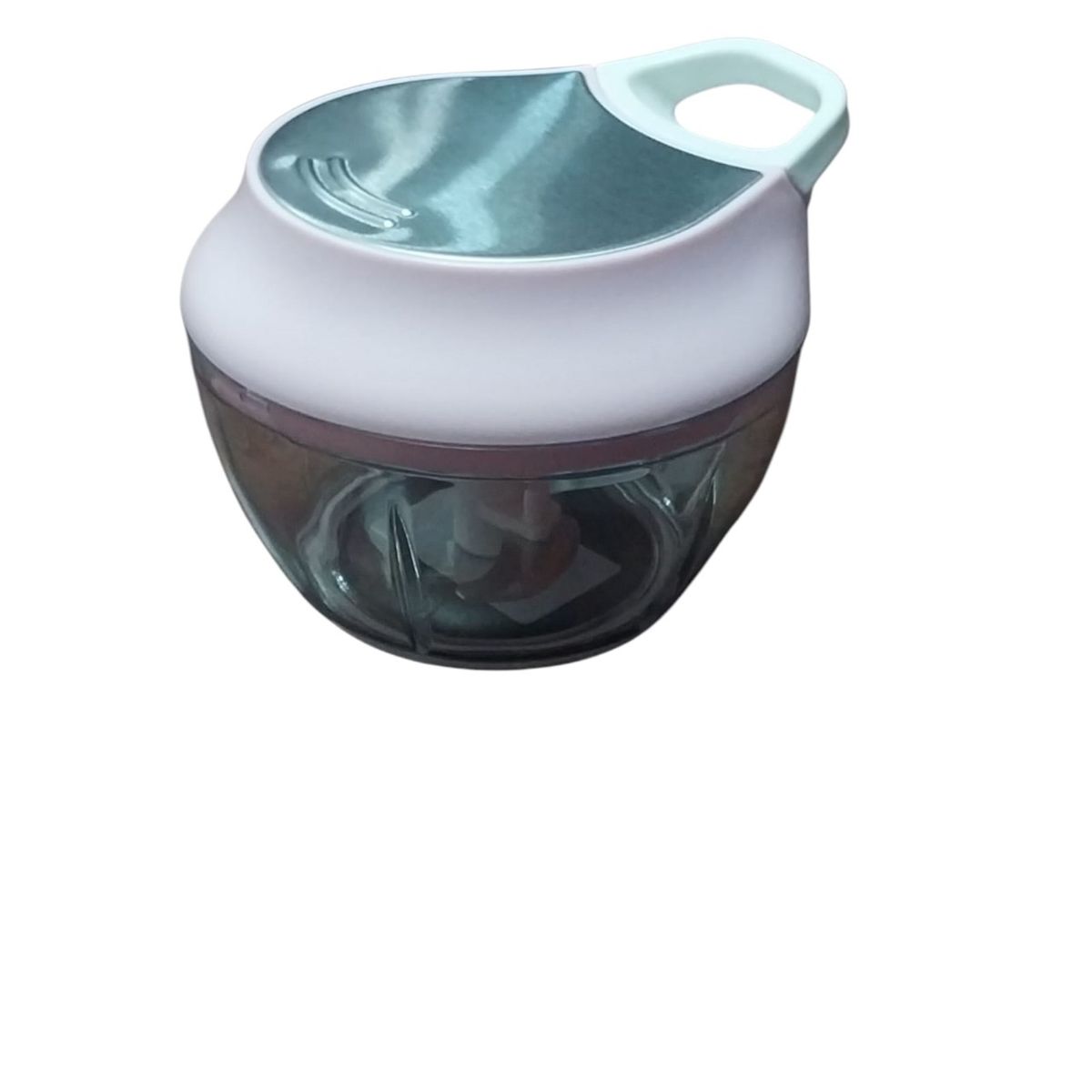 GENERICO - Picador de Verduras Manual -- Rosado  Cuchillas de Acero Inoxidable