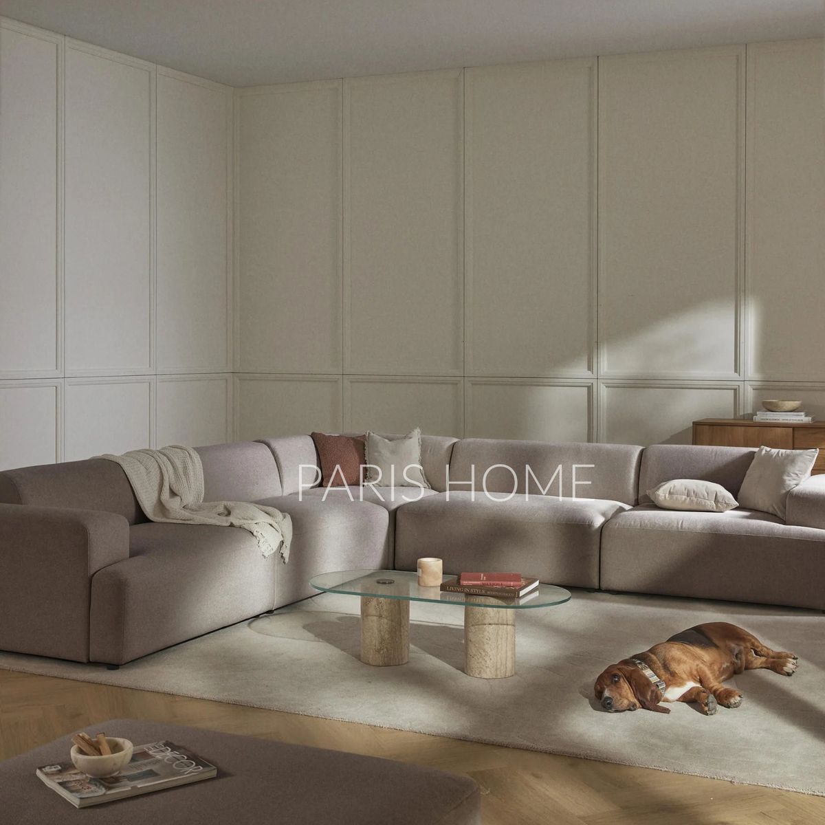 GENERICO - Seccional Rinconero Longhe Gala 4 Plazas Tejido - Taupe