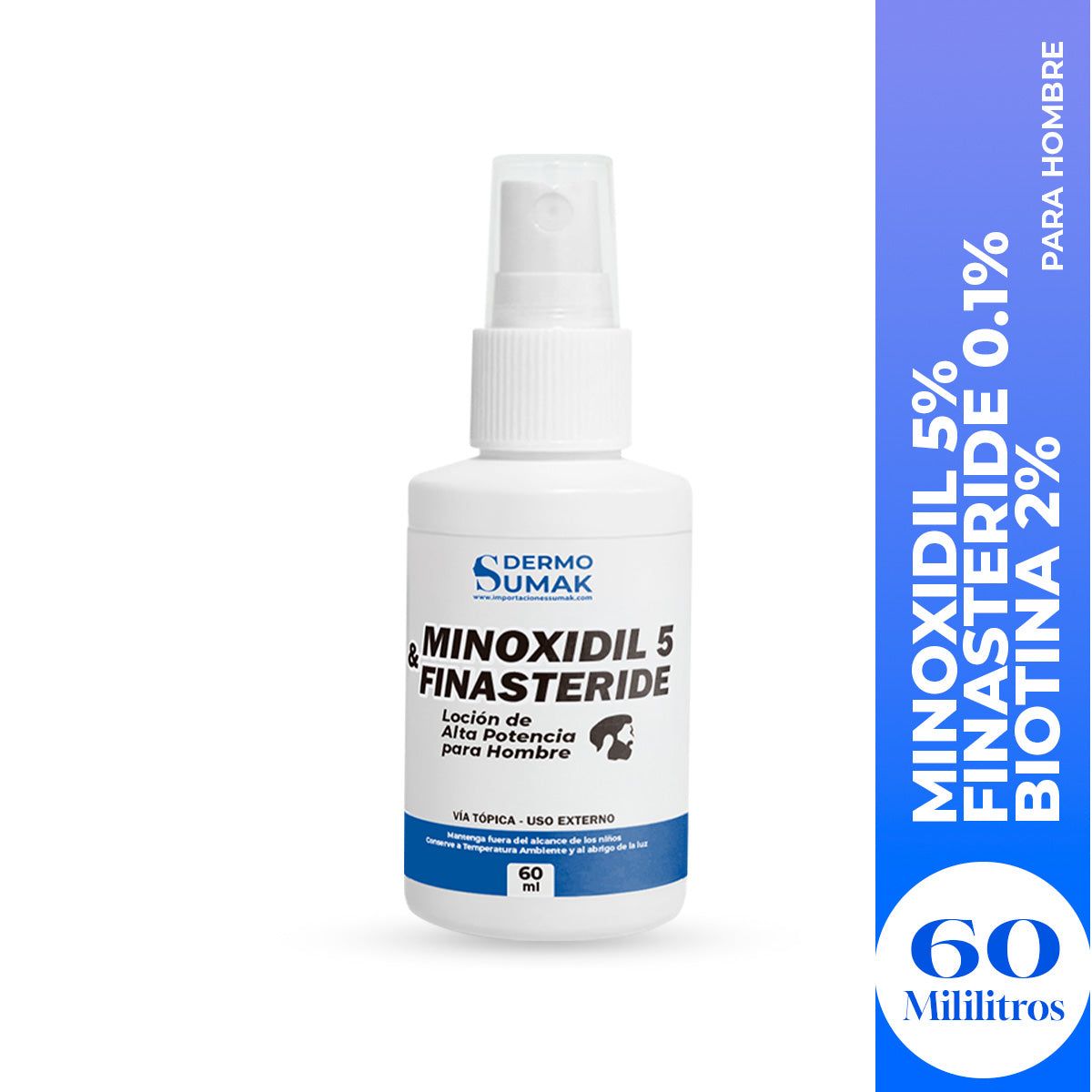 GENERICO - Locion Minoxidil 5 & Finasteride 60ml Dermo Sumak