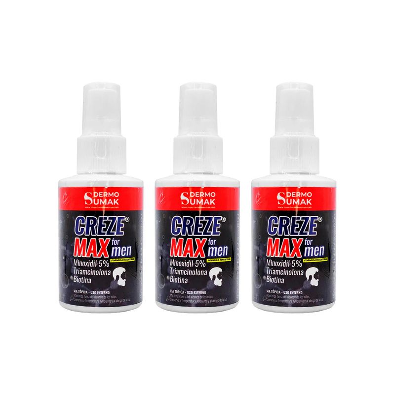 GENERICO - LOCIÓN CREZE MAX FORMEN 60ML 3 UNIDADES