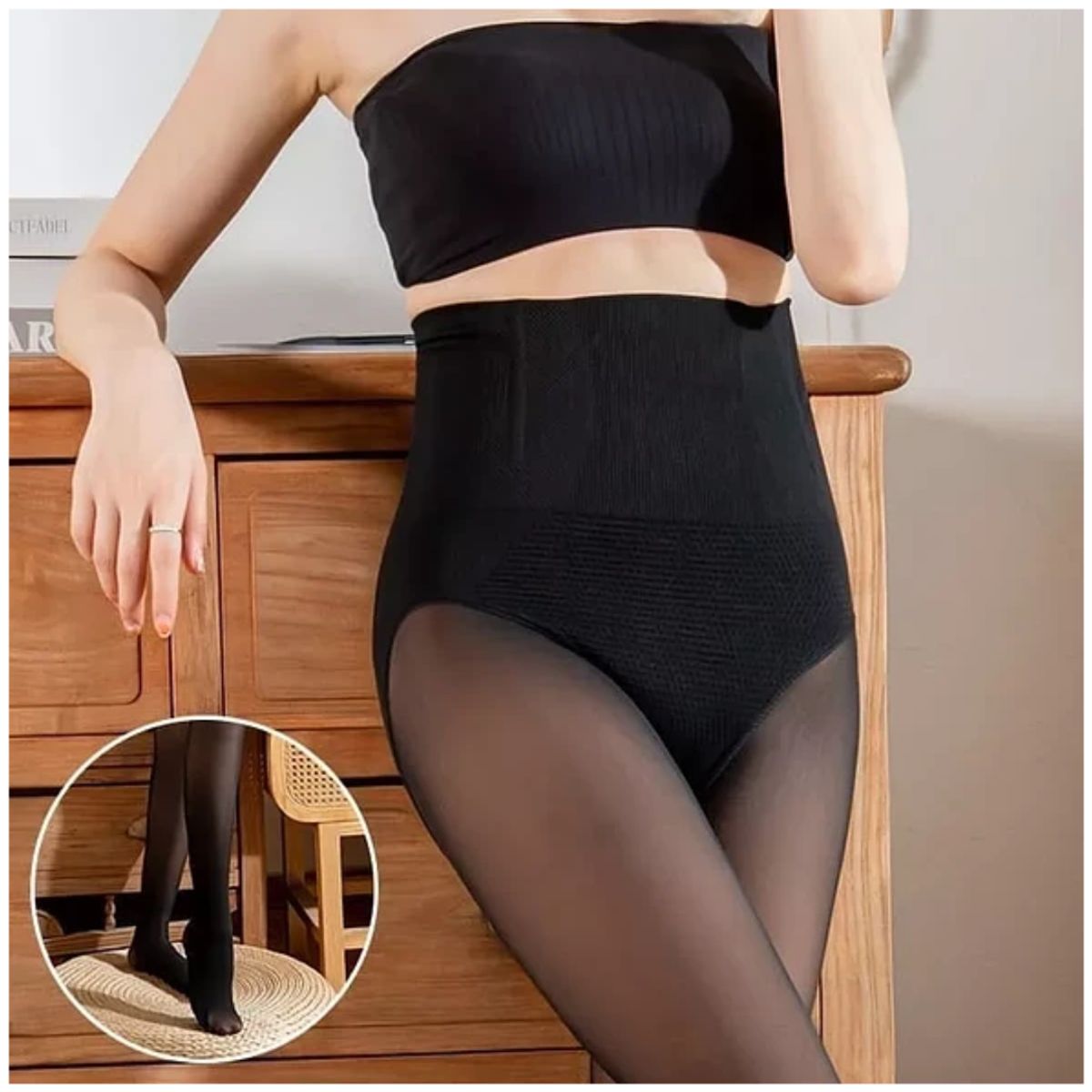 INSPIRA MARKET - Panty Calentador Panty Efecto Piel Abrigador Levanda Cola